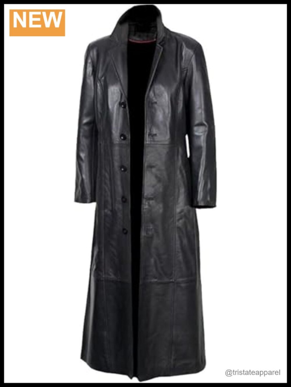 Genuine Leather Women's Full Length Trench Coat Long Duster